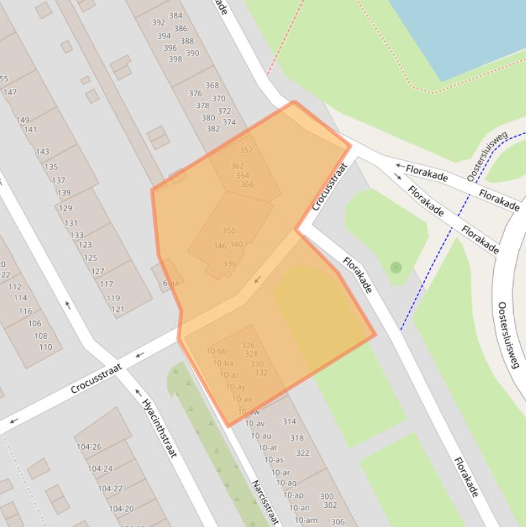 Kaart van postcodegebied 9713ZK.