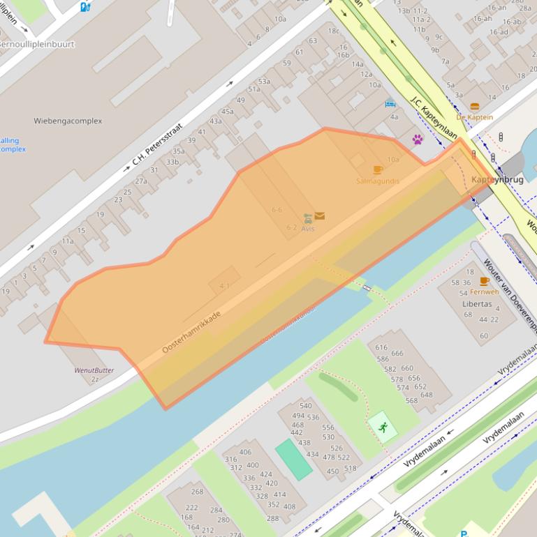 Kaart van postcodegebied 9714BB.