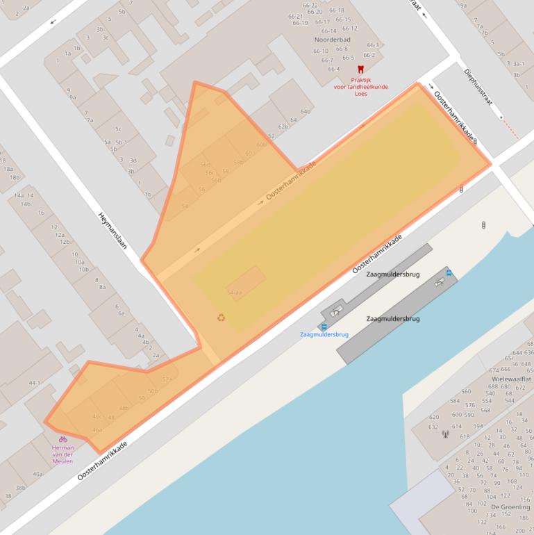 Kaart van postcodegebied 9714BE.