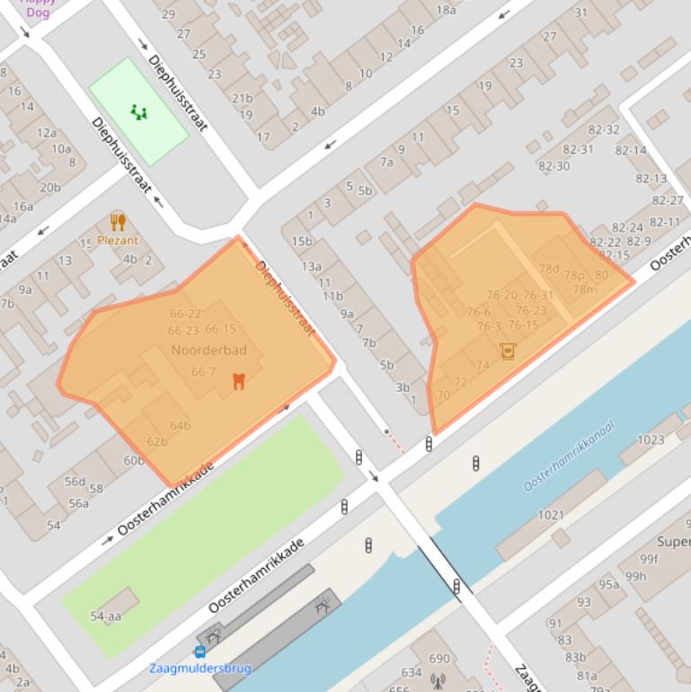 Kaart van postcodegebied 9714BG.