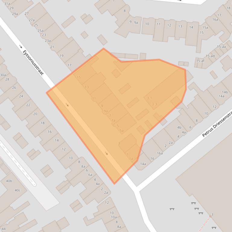 Kaart van postcodegebied 9714BP.