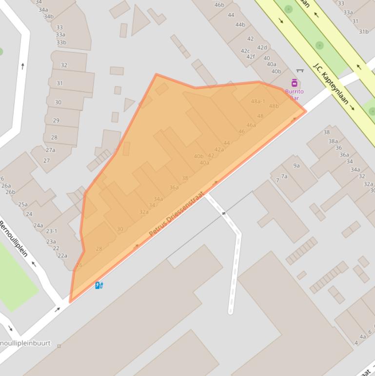 Kaart van postcodegebied 9714CC.