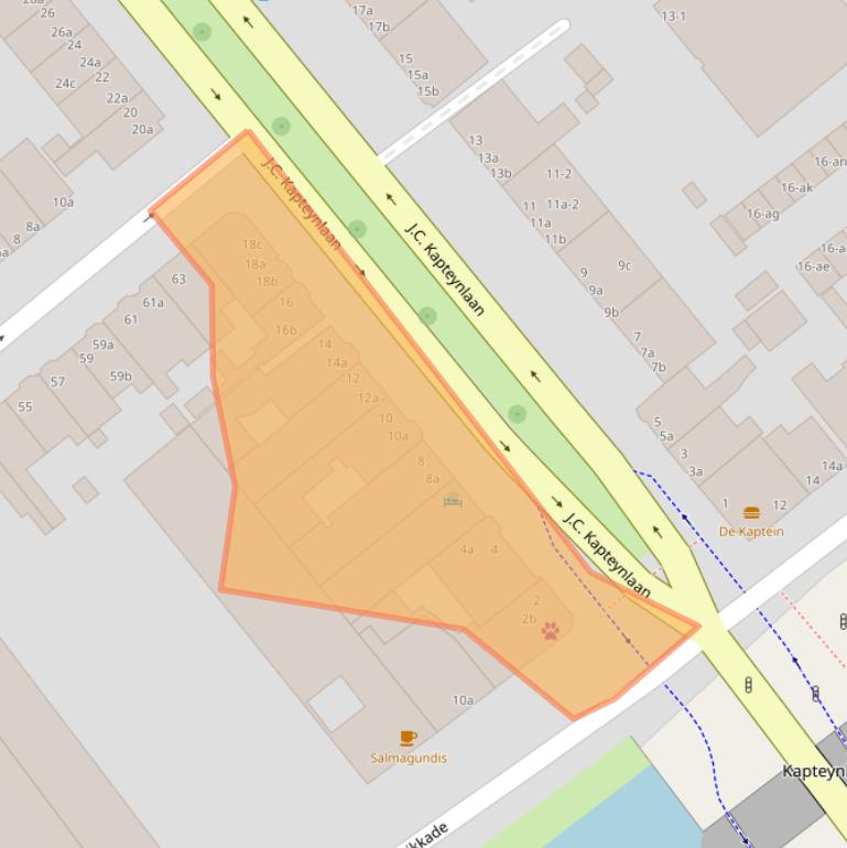 Kaart van postcodegebied 9714CP.