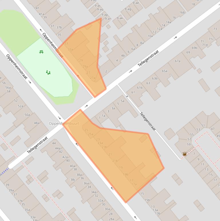 Kaart van postcodegebied 9714EL.