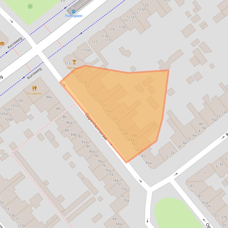 Kaart van postcodegebied 9714EN.