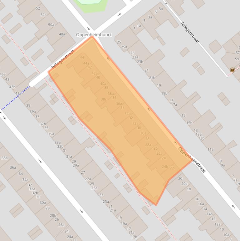 Kaart van postcodegebied 9714ER.