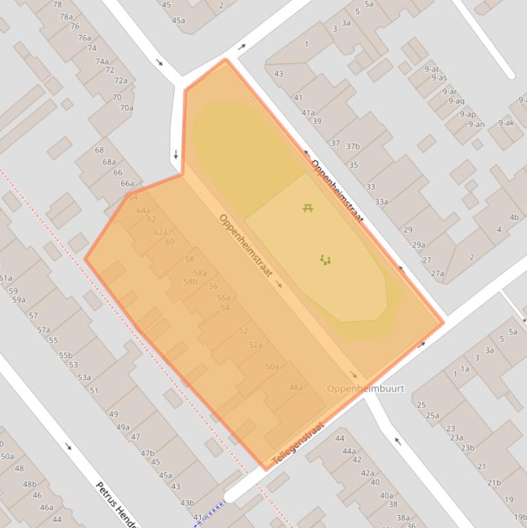 Kaart van postcodegebied 9714ES.