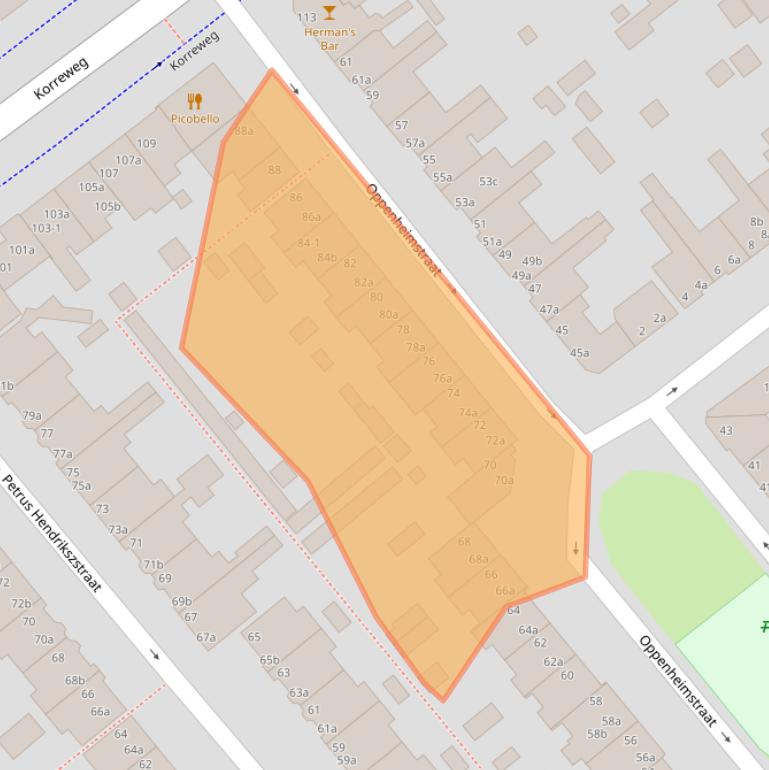 Kaart van postcodegebied 9714ET.