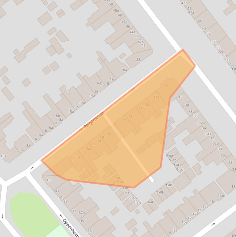 Kaart van postcodegebied 9714EV.