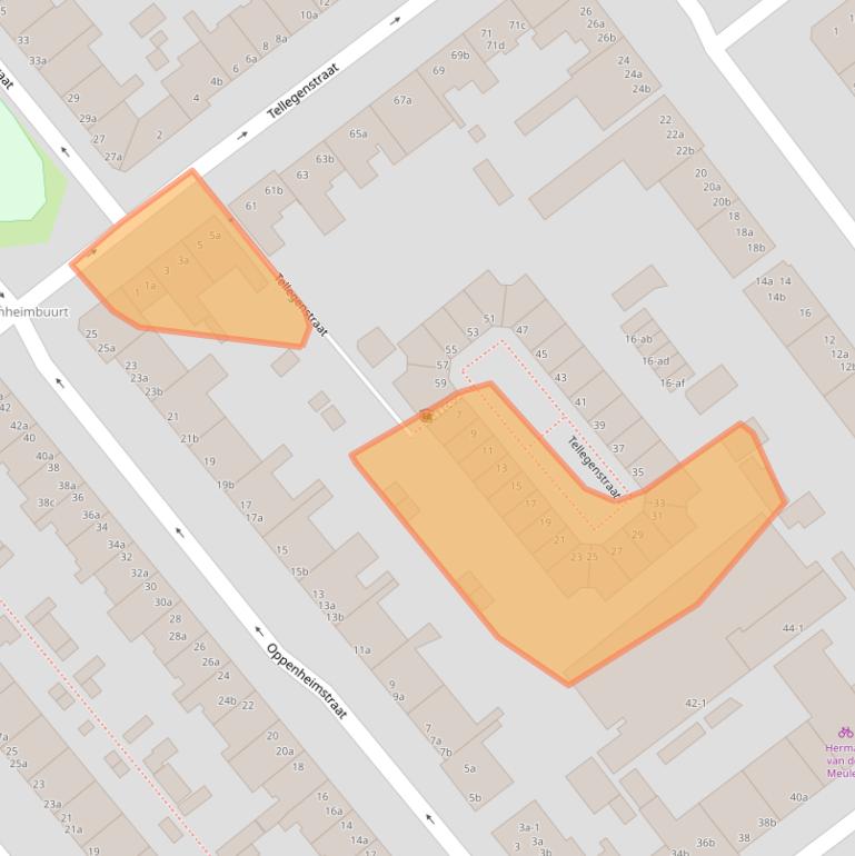 Kaart van postcodegebied 9714GA.