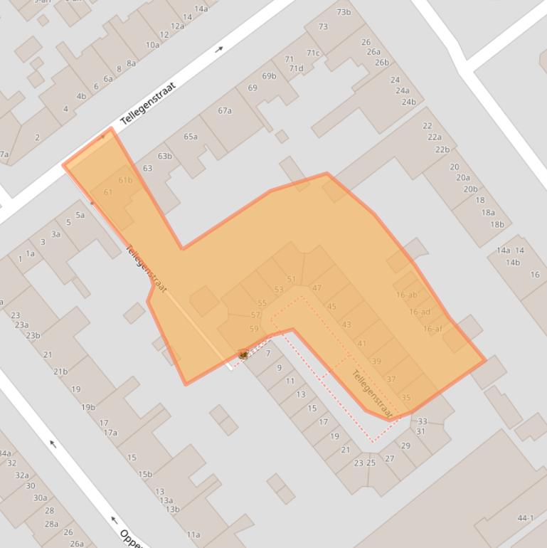 Kaart van postcodegebied 9714GB.