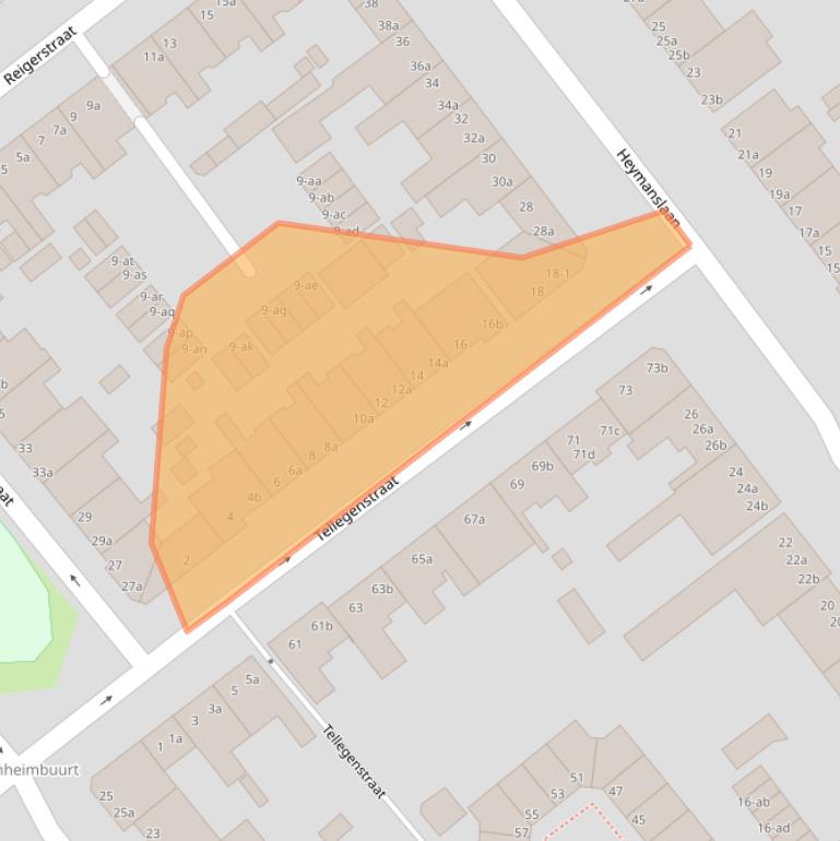 Kaart van postcodegebied 9714GD.