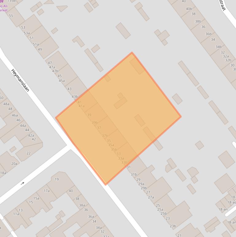 Kaart van postcodegebied 9714GH.