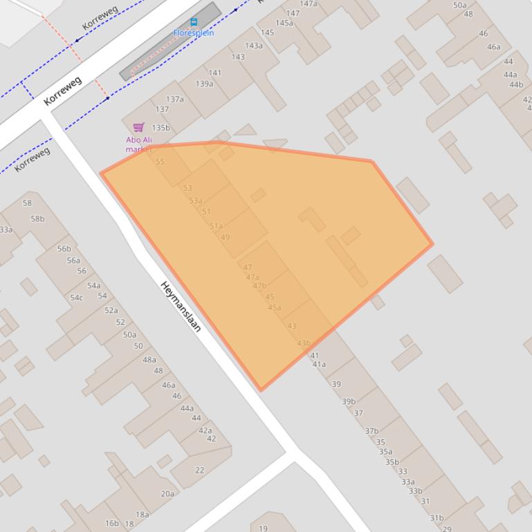 Kaart van postcodegebied 9714GJ.