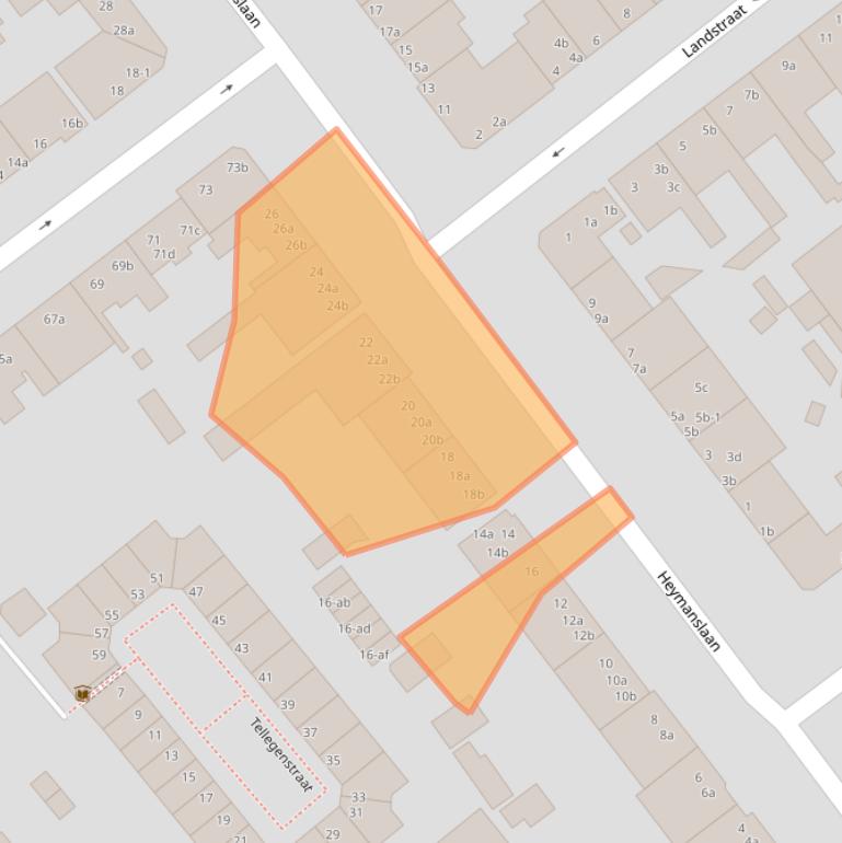 Kaart van postcodegebied 9714GL.