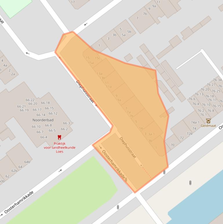 Kaart van postcodegebied 9714GS.