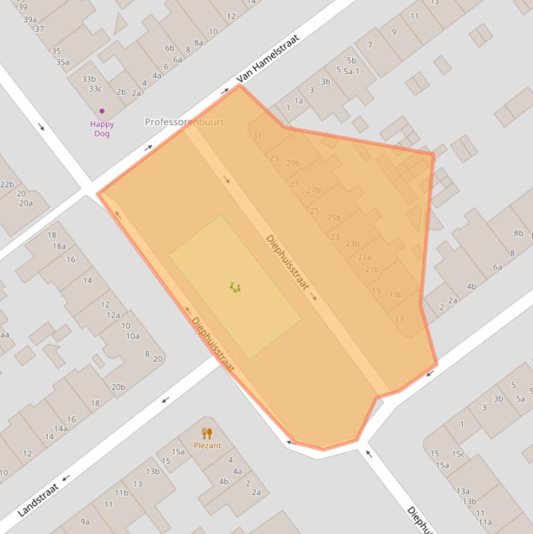 Kaart van postcodegebied 9714GT.