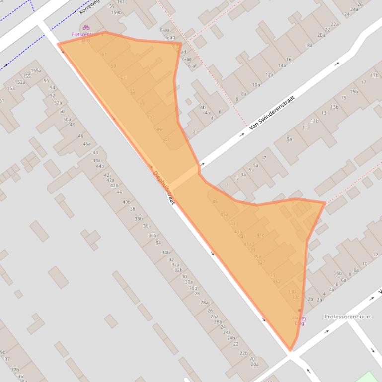Kaart van postcodegebied 9714GV.