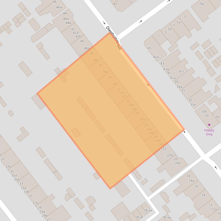 Kaart van postcodegebied 9714GX.