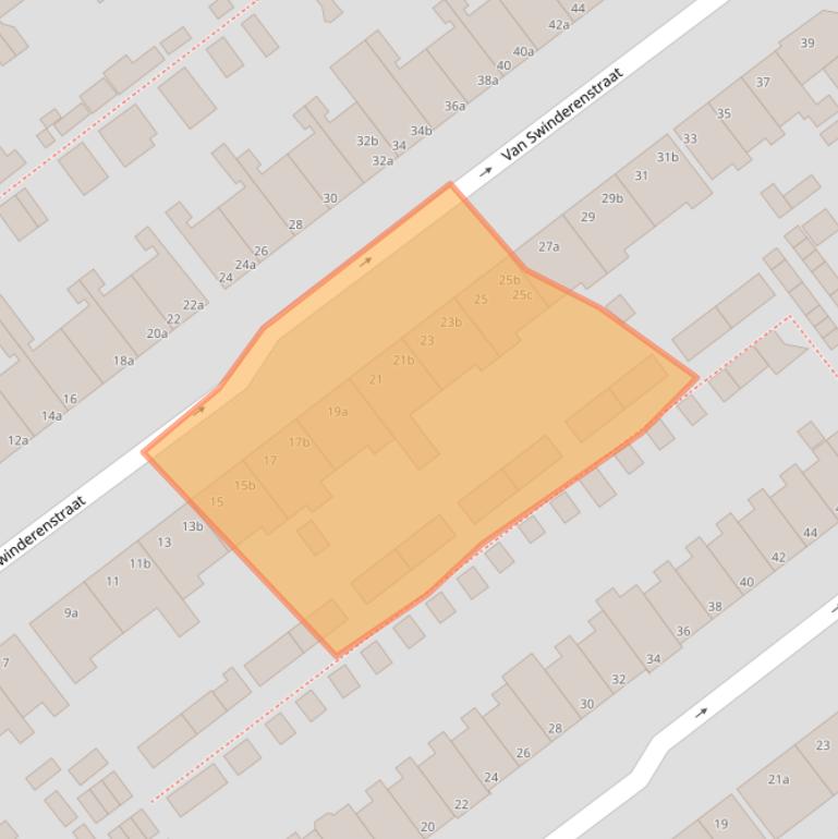 Kaart van postcodegebied 9714HB.