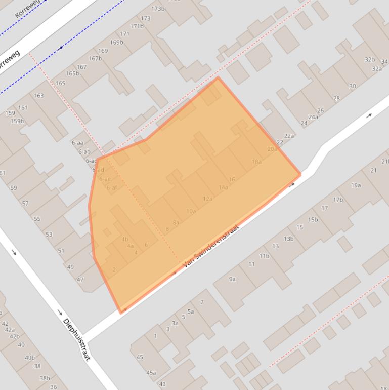 Kaart van postcodegebied 9714HD.