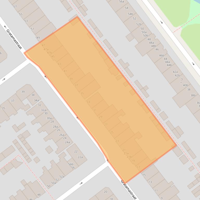 Kaart van postcodegebied 9714HN.