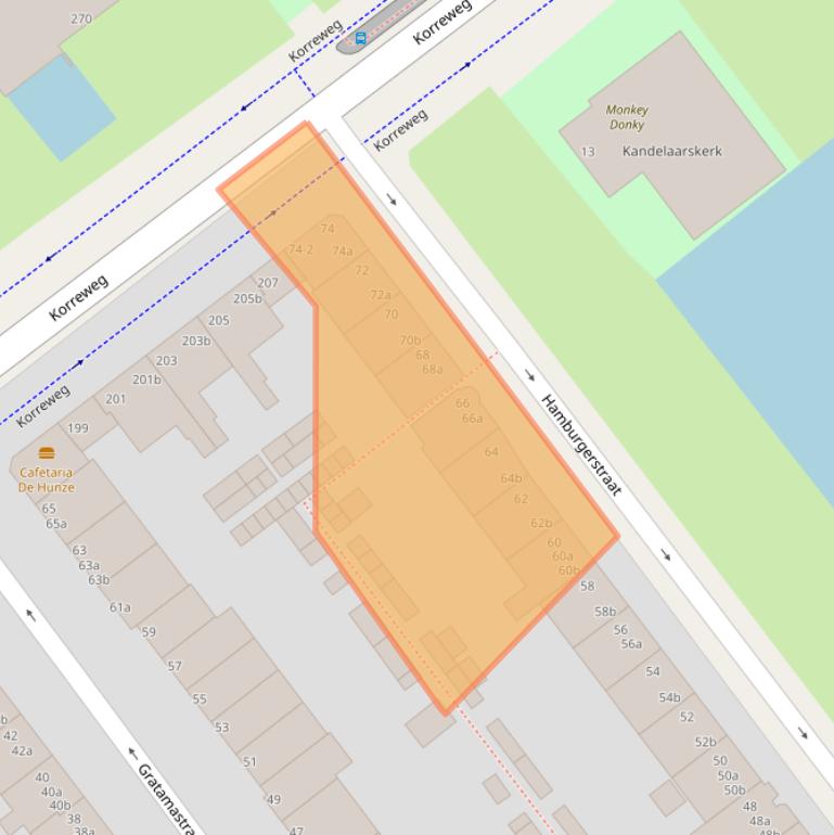 Kaart van postcodegebied 9714JG.