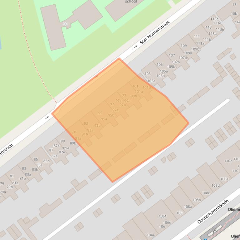 Kaart van postcodegebied 9714JM.