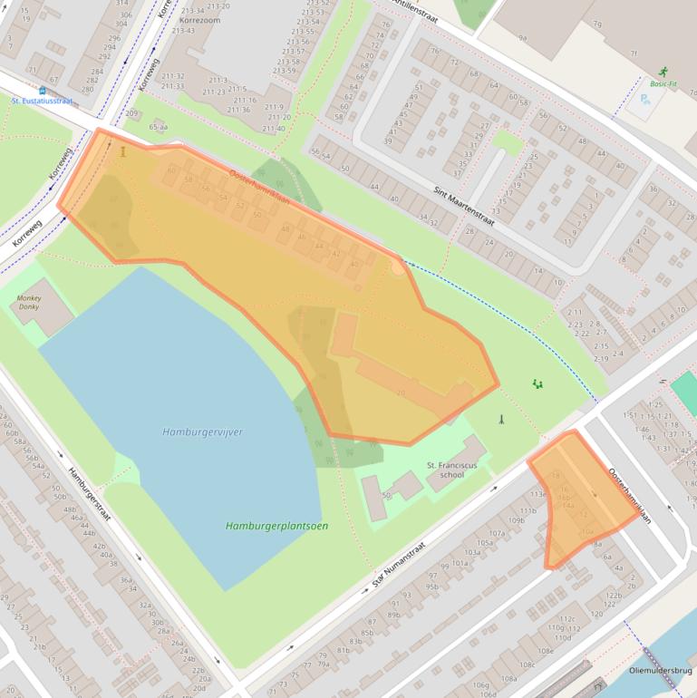 Kaart van postcodegebied 9714JZ.