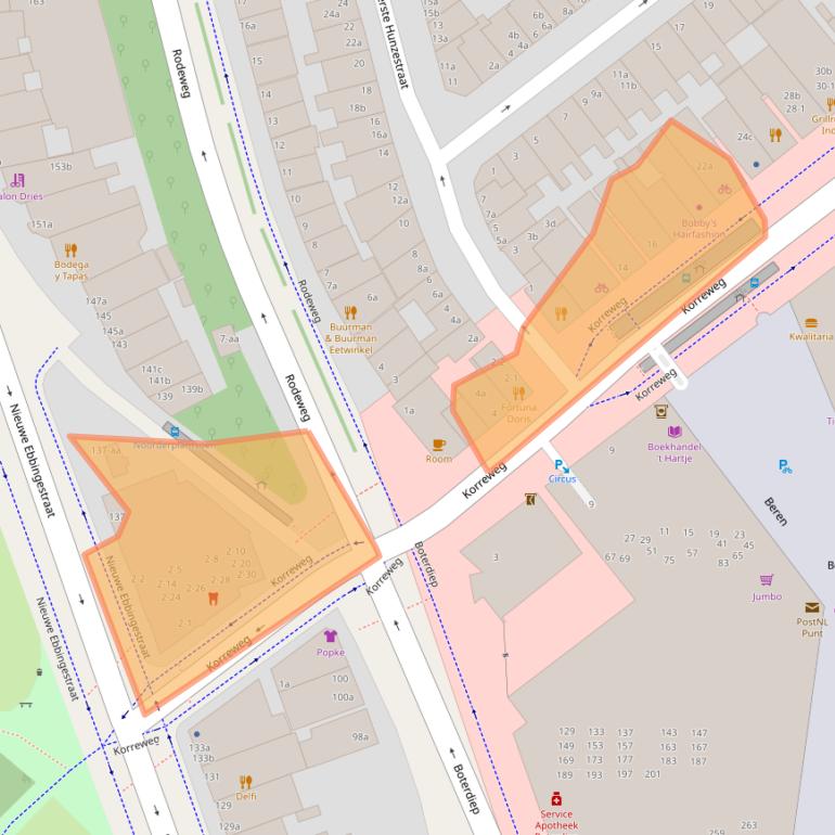 Kaart van postcodegebied 9715AA.