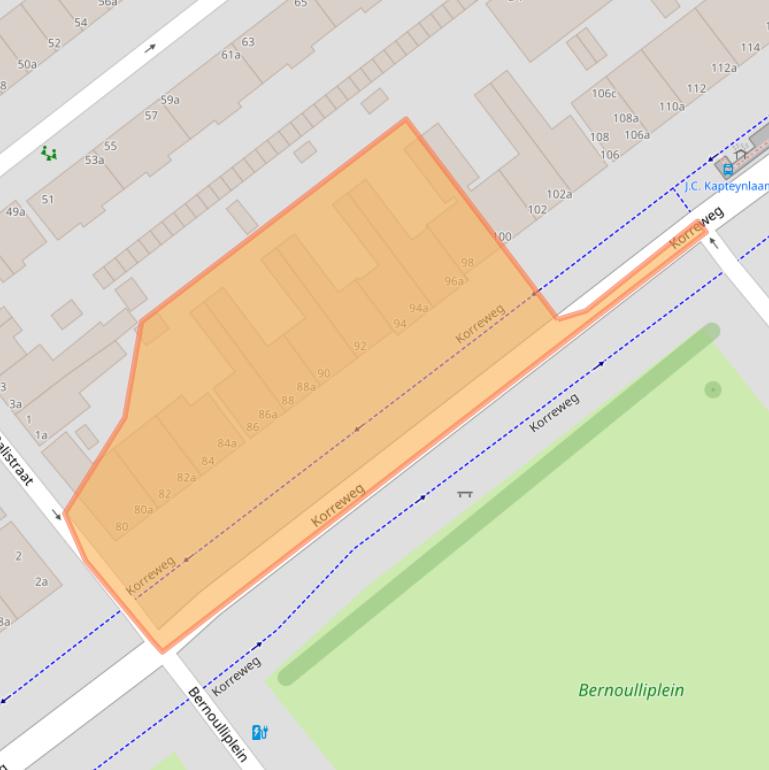 Kaart van postcodegebied 9715AG.