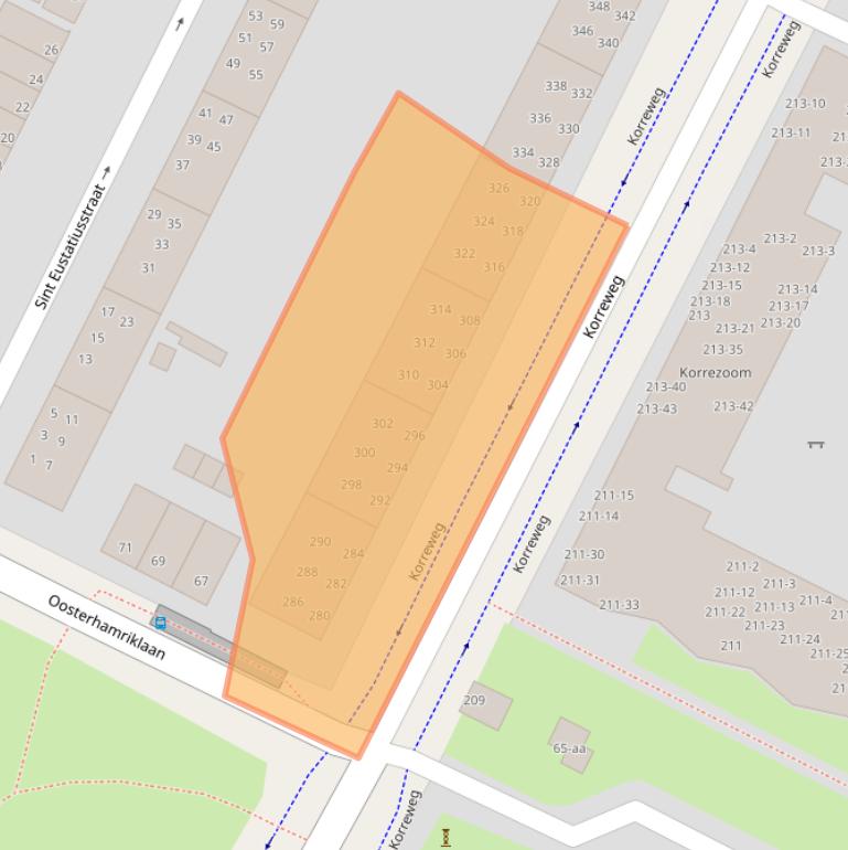 Kaart van postcodegebied 9715AR.