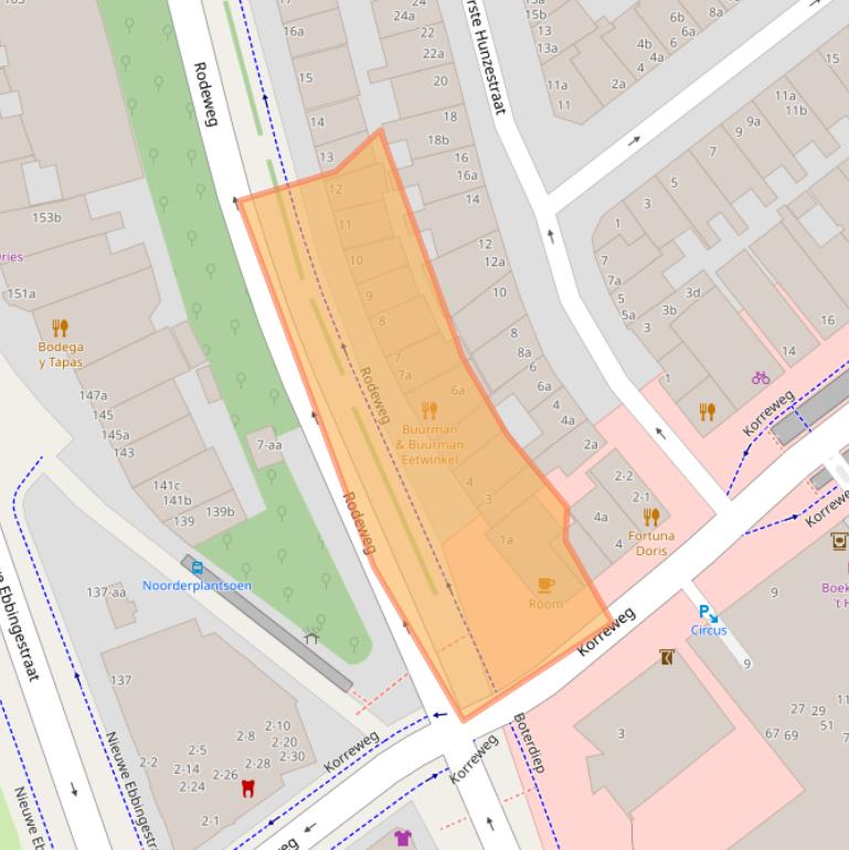 Kaart van postcodegebied 9715AW.