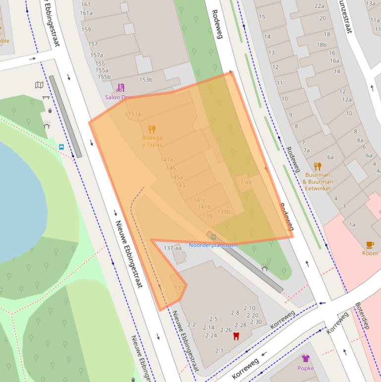 Kaart van postcodegebied 9715BA.