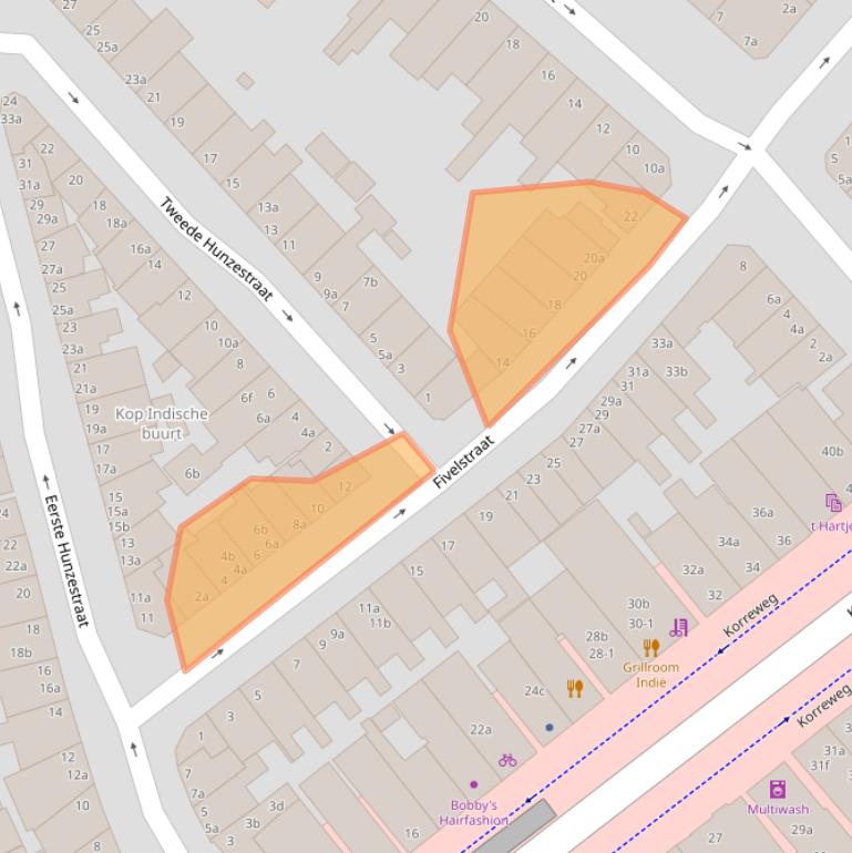 Kaart van postcodegebied 9715BG.