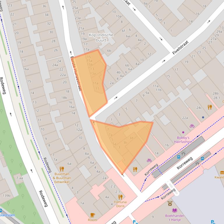 Kaart van postcodegebied 9715BH.