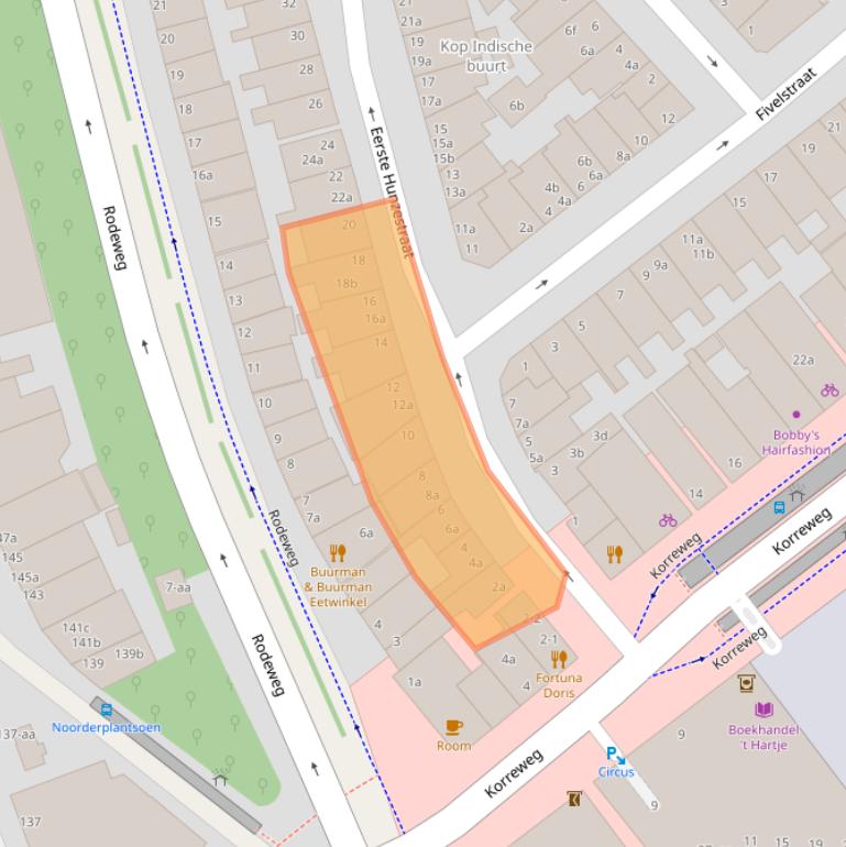 Kaart van postcodegebied 9715BK.