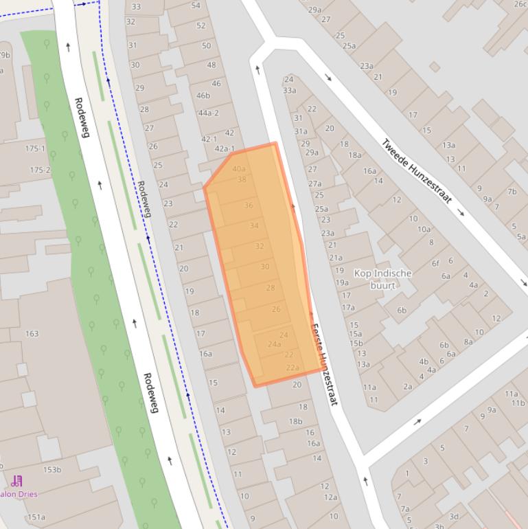 Kaart van postcodegebied 9715BL.