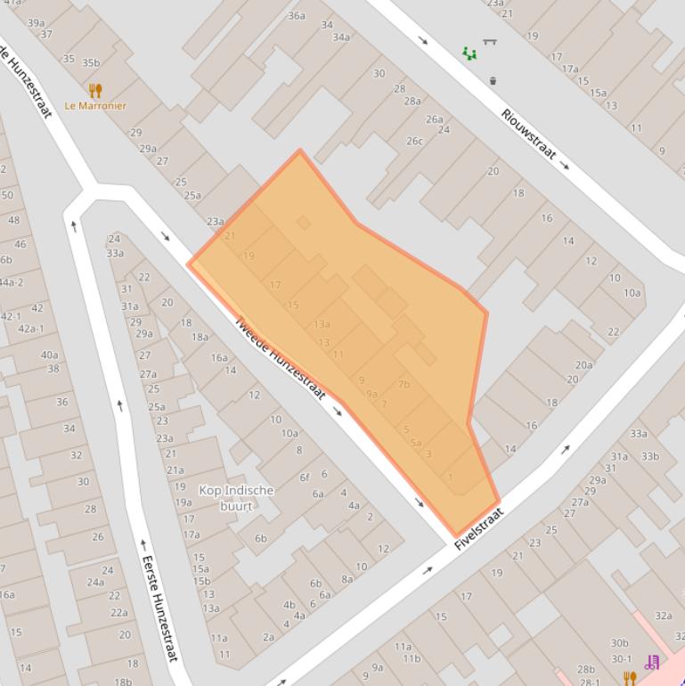 Kaart van postcodegebied 9715BN.