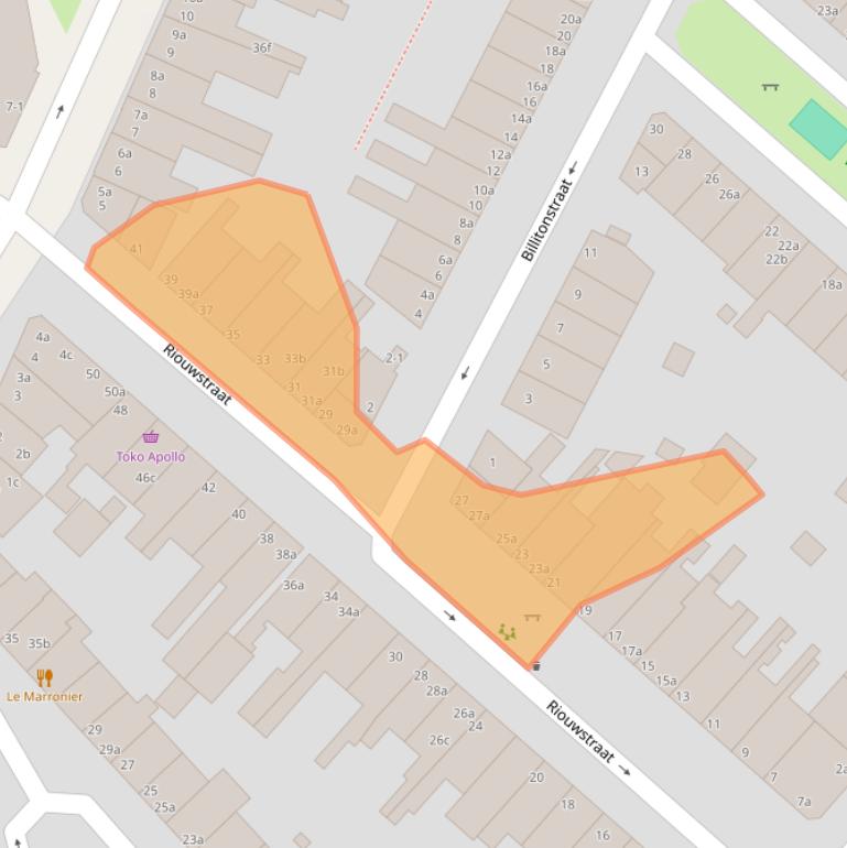 Kaart van postcodegebied 9715BT.