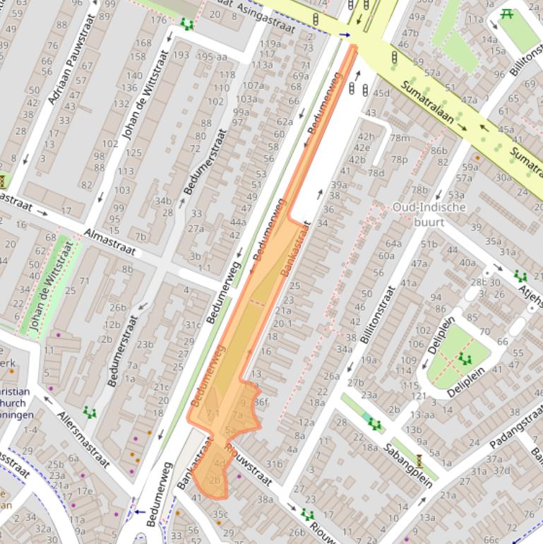 Kaart van postcodegebied 9715CA.