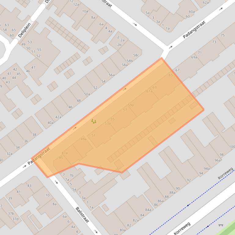 Kaart van postcodegebied 9715CM.