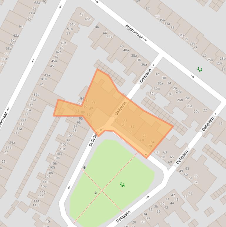 Kaart van postcodegebied 9715DB.