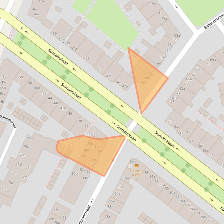 Kaart van postcodegebied 9715EX.