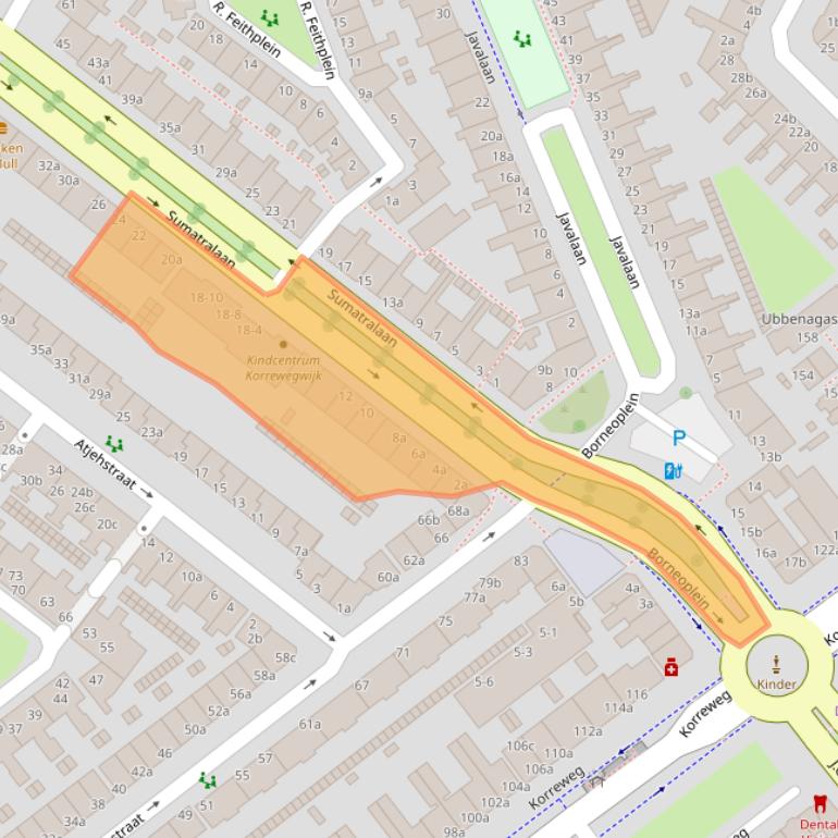 Kaart van postcodegebied 9715GD.