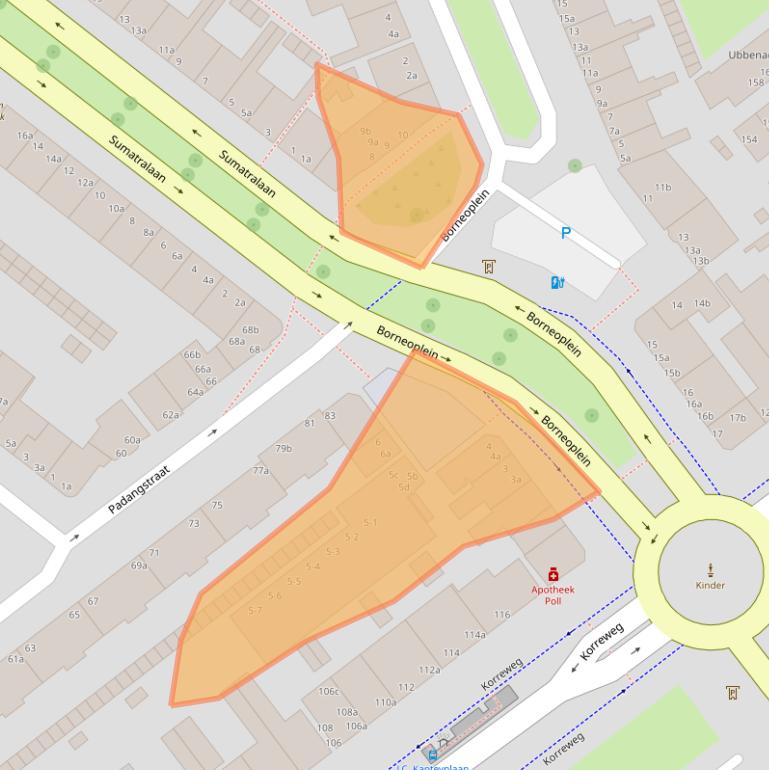 Kaart van postcodegebied 9715GM.