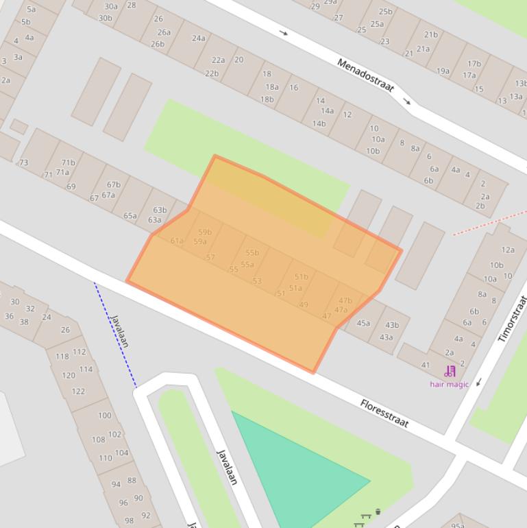 Kaart van postcodegebied 9715HP.