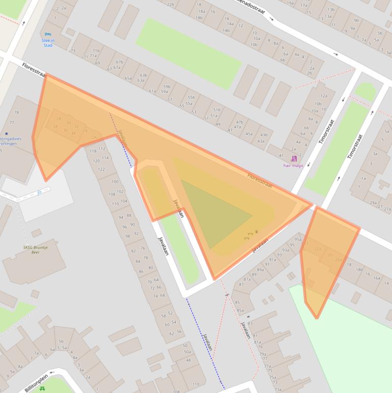 Kaart van postcodegebied 9715HT.