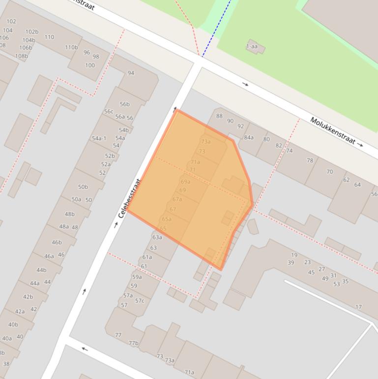 Kaart van postcodegebied 9715JD.