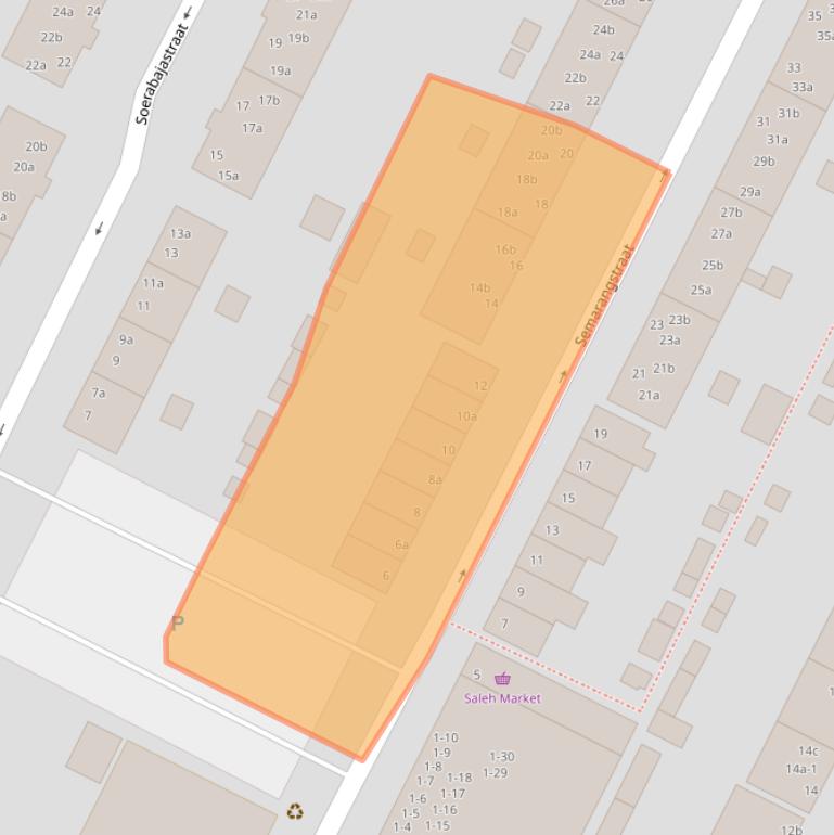 Kaart van postcodegebied 9715JW.